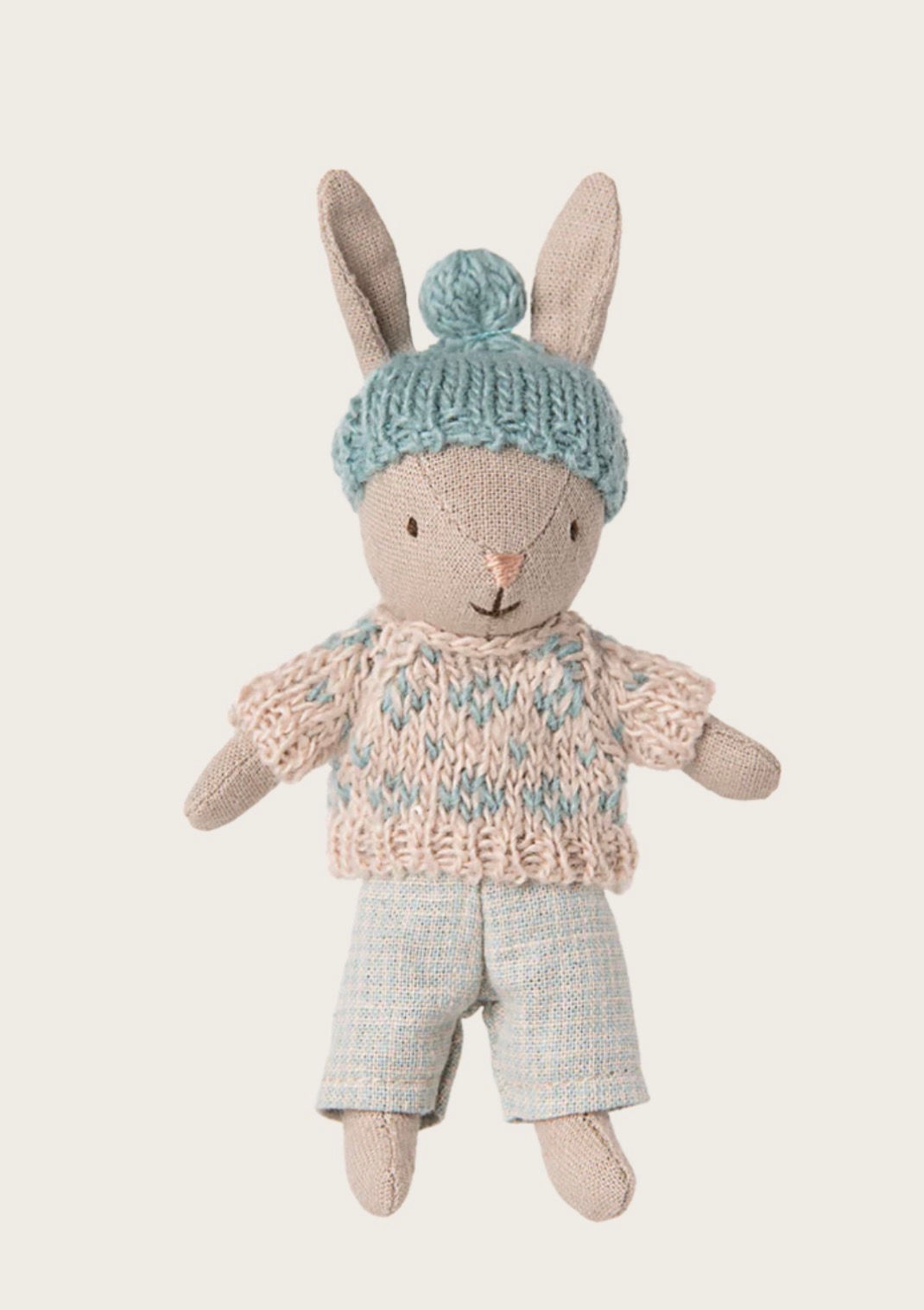 Maileg  Winter rabbit, Micro - Sand - Mint