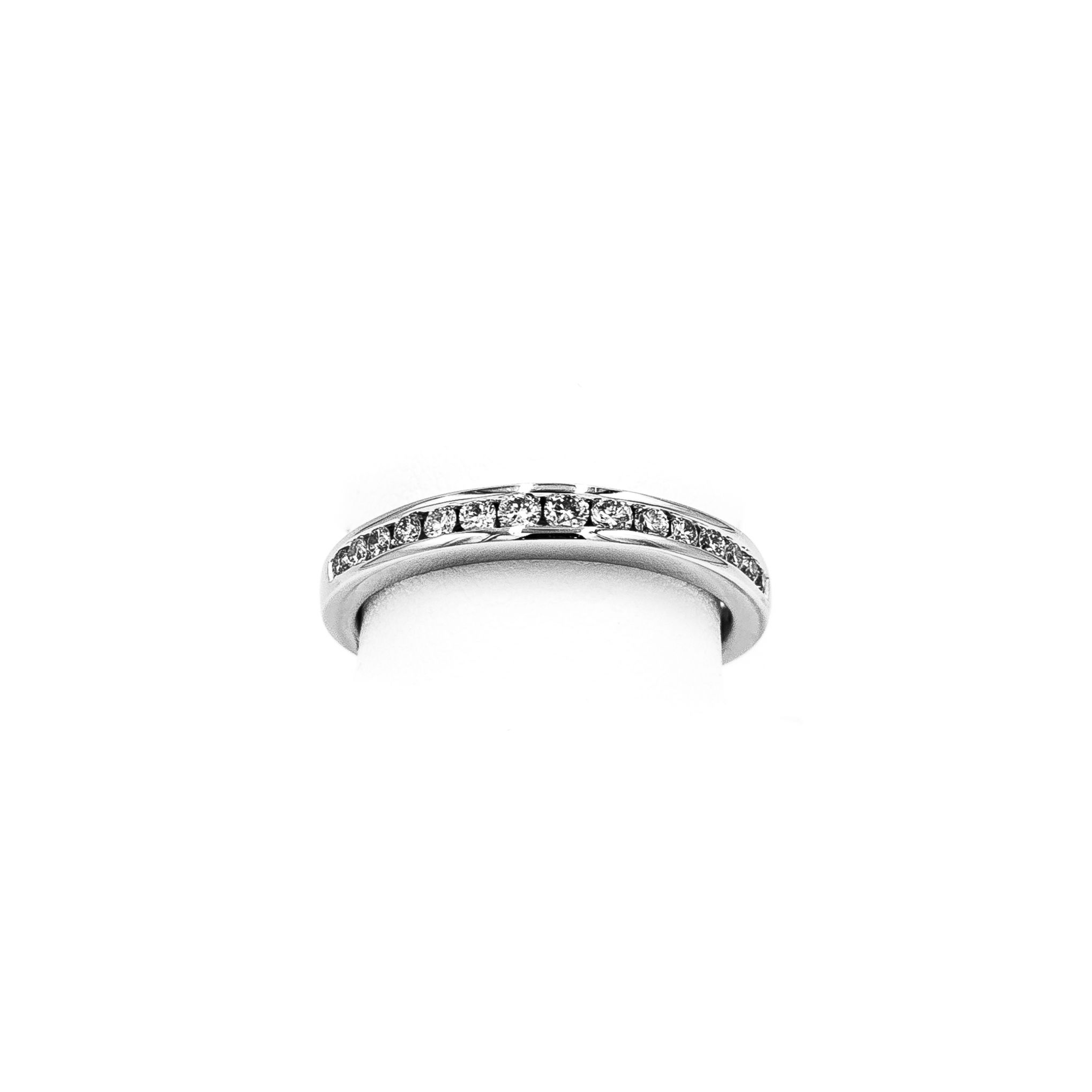 White Gold Channel Set Diamonds Wedding Band