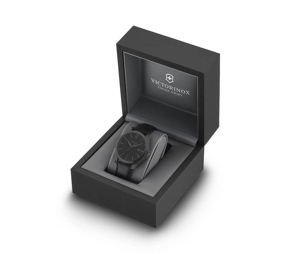 Thumbnail: VICTORINOX ALLIANCE BLACK LEATHER STRAP 241904