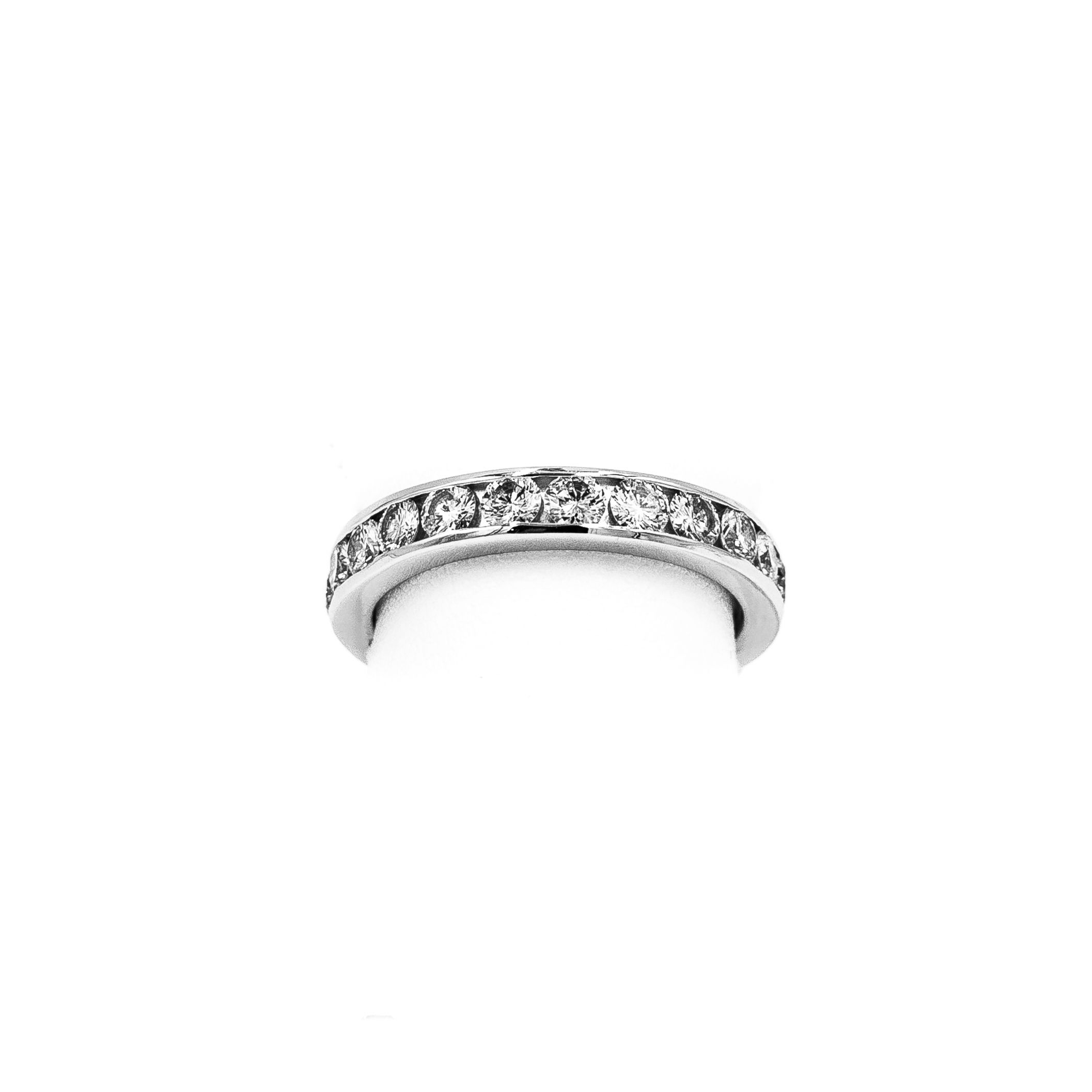 White Gold Round Channel Band 14k White Gold Ring