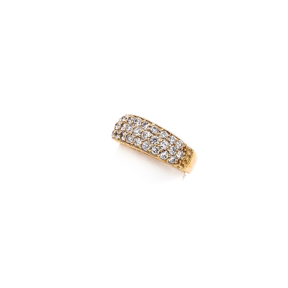 Thumbnail: Rose Gold 3 Row Prong Set Diamond Ring