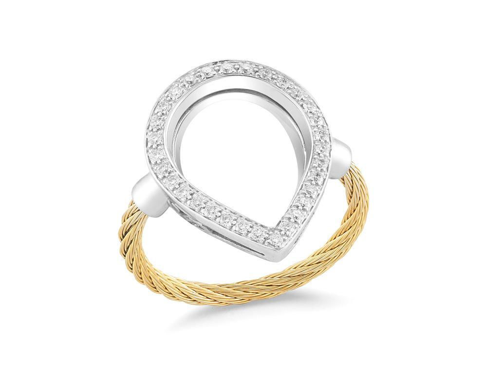 Alor Diamond Teardrop Gold Cable Ring Ref. 02-37-S736-11