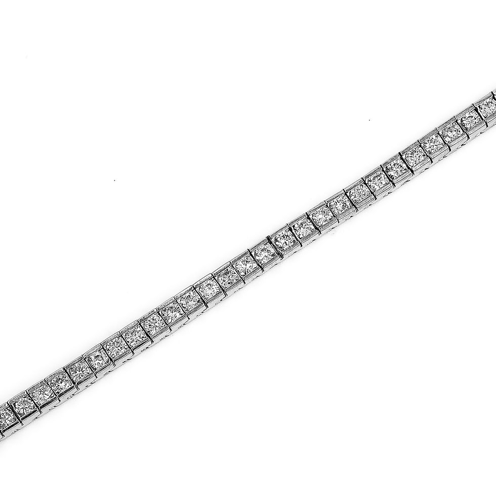 Thumbnail: Classic White Gold Diamond Tennis Bracelet
