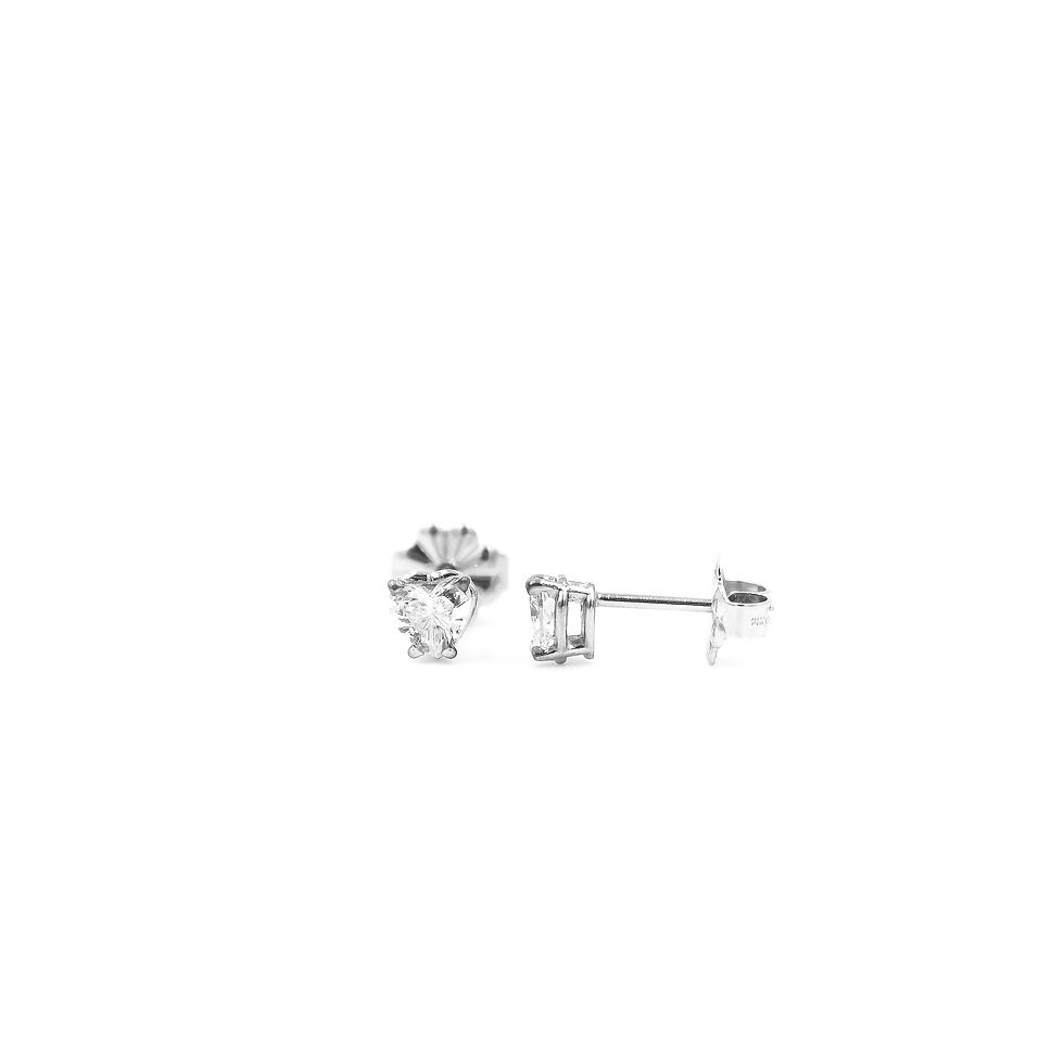 Thumbnail: Classic Diamond Heart Shape Studs