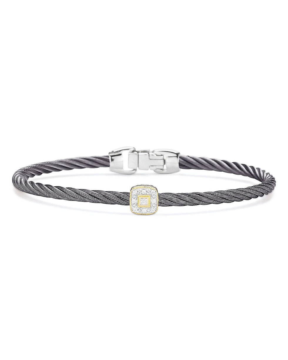 Alor Steel Grey Cable Essential Stackable Bracelet Ref. 04-23-S914-11