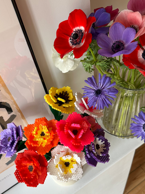 DIY • Fleurs en perles à repasser.