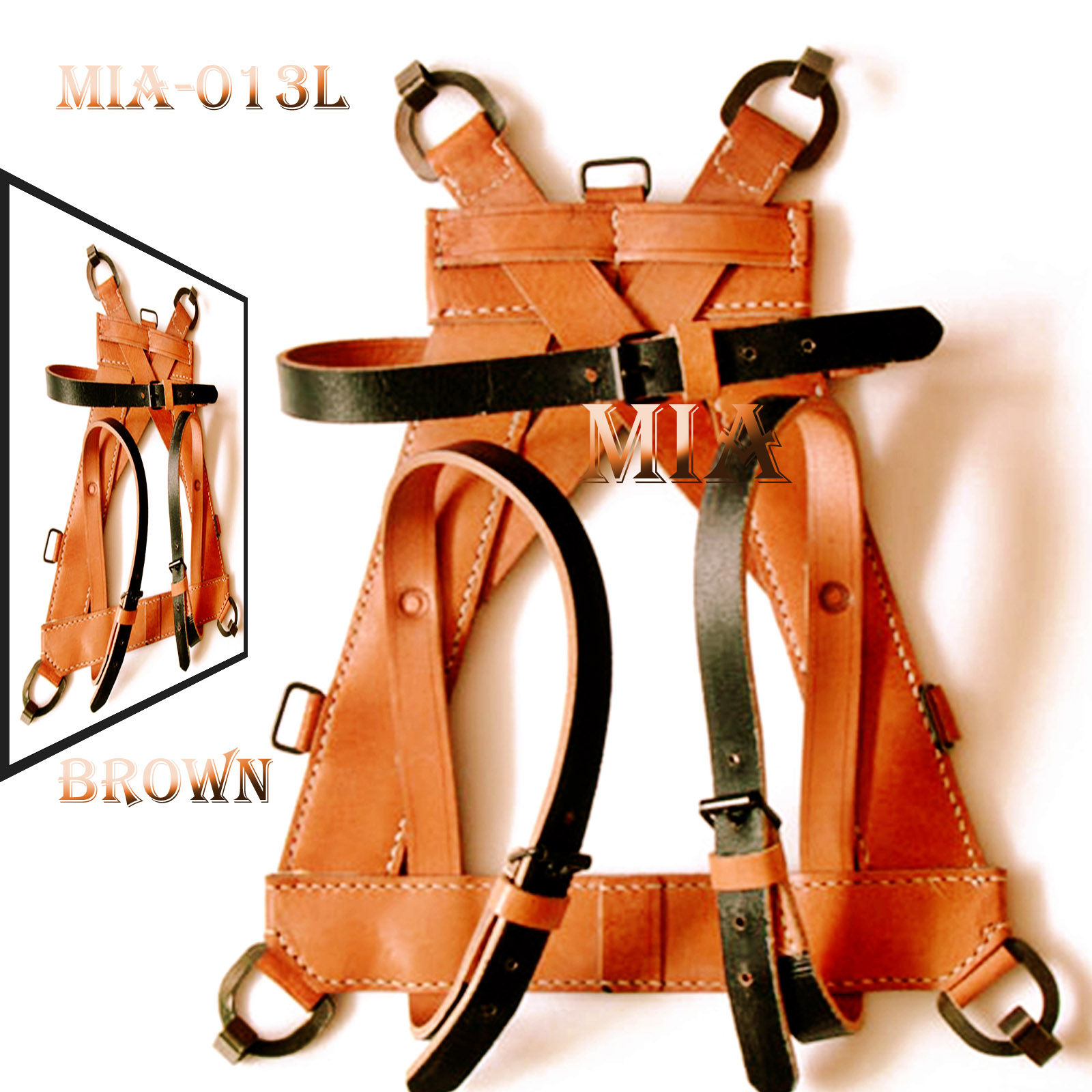 WWII GERMAN ALL LEATHER A-FRAME