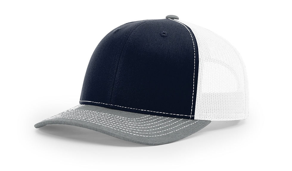 Heather Grey / Navy / White