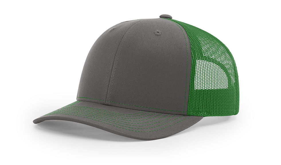 Charcoal / kelly Green