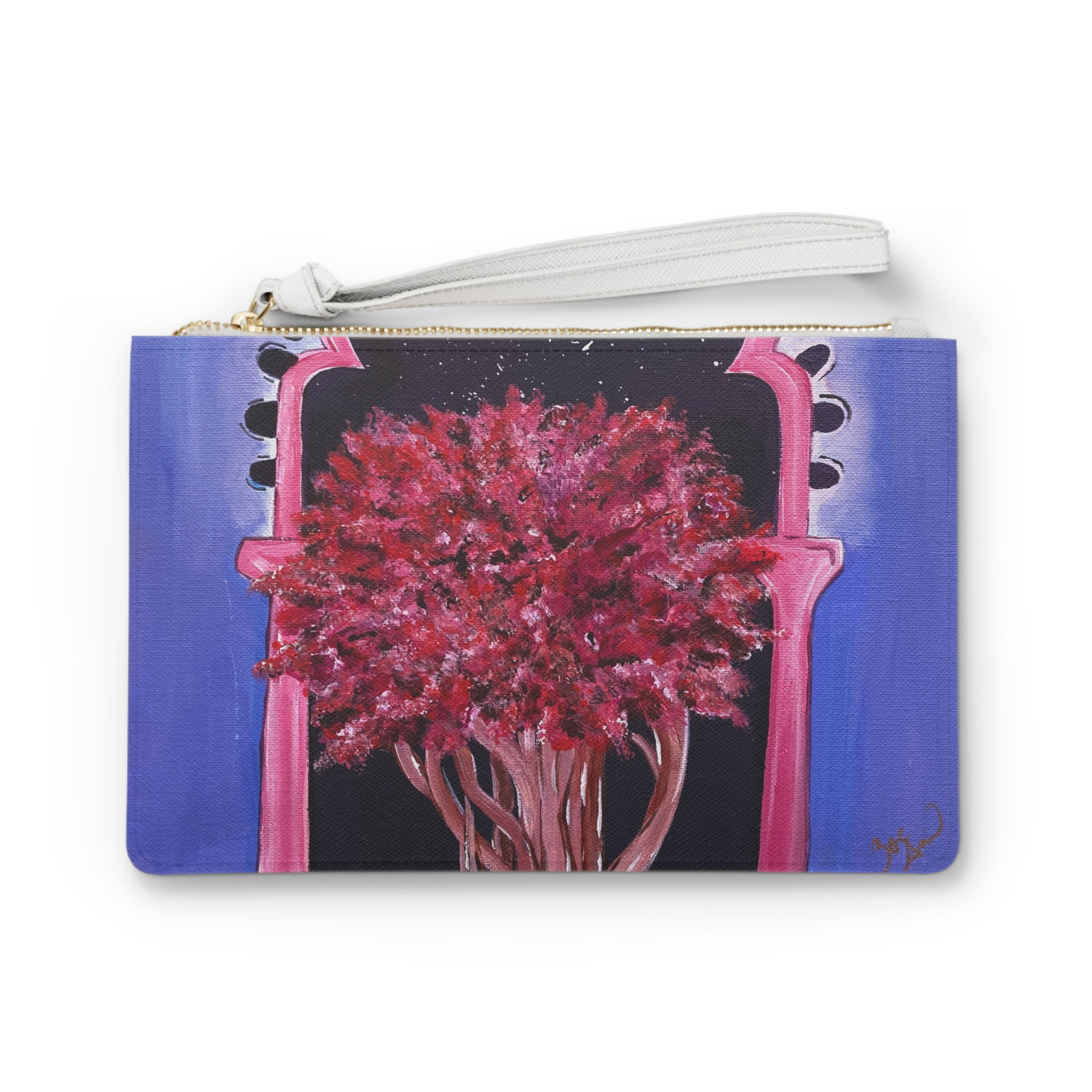 "Esther's Garden" Clutch Bag - Artistic Handheld Statement Piece