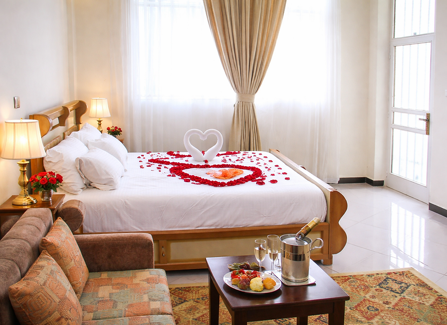 Romantic single standard room at Avi Pension