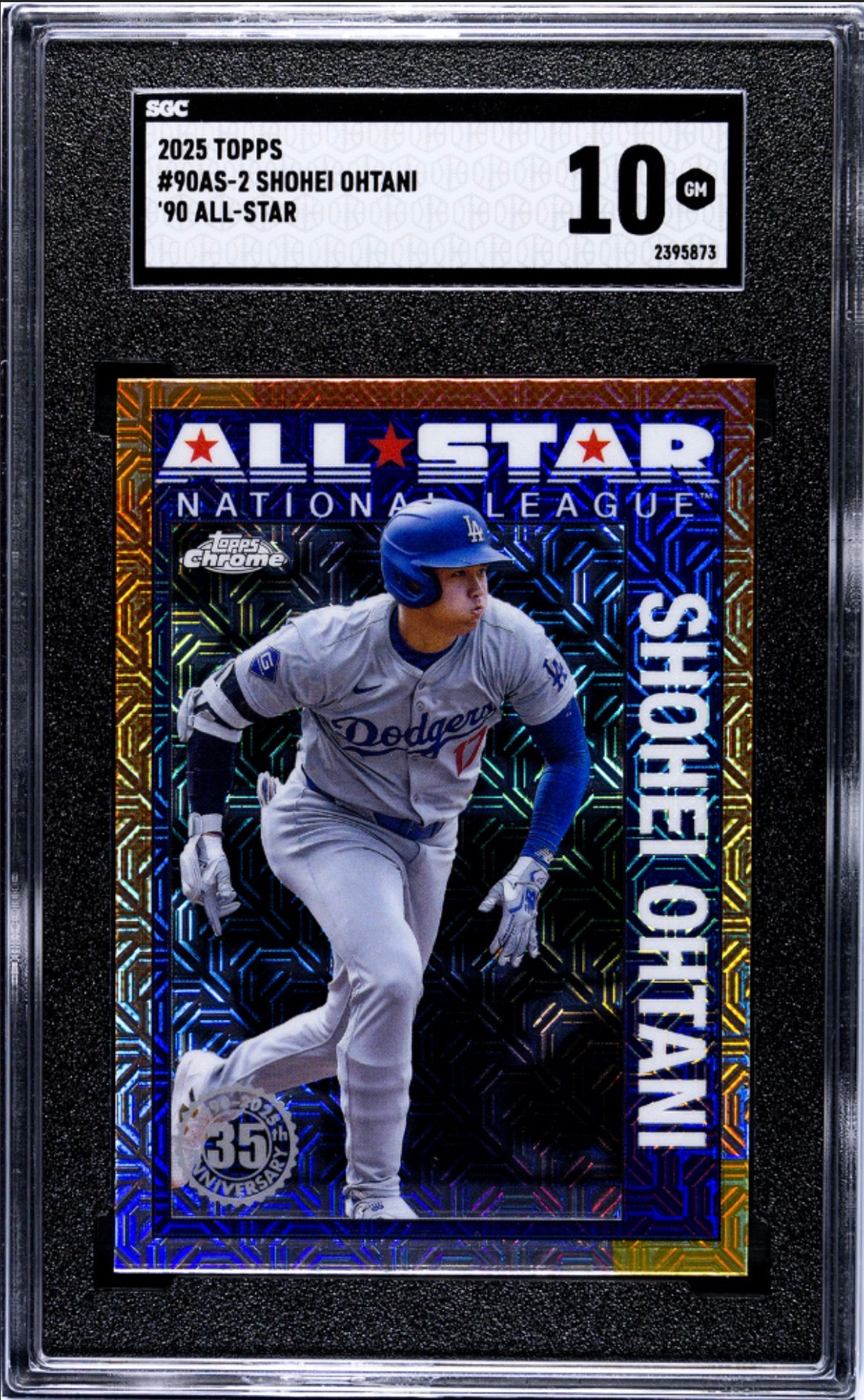 2025 Topps #90AS-2 Shohei Ohtani '90 All-Star SGC 10 GM — full front view