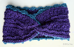 Headband / Ear Warmer Lc Purple & Teal