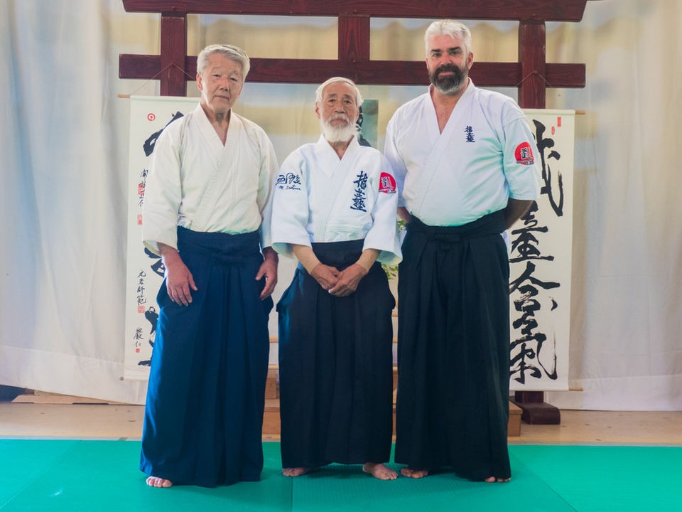 Saotome Sensei, Ikeda Sensei et Stéphane Le Derf