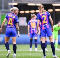 Centre back duo Mapi León and Irene Paredes