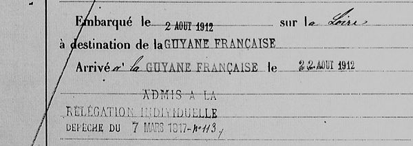 Colin Alain brest lambezellec le gac finistere bagne guyane bagnard