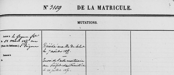 Bourhis Yves Marie plouedern saint thonan very appere bagne guyane bagnard cayenne