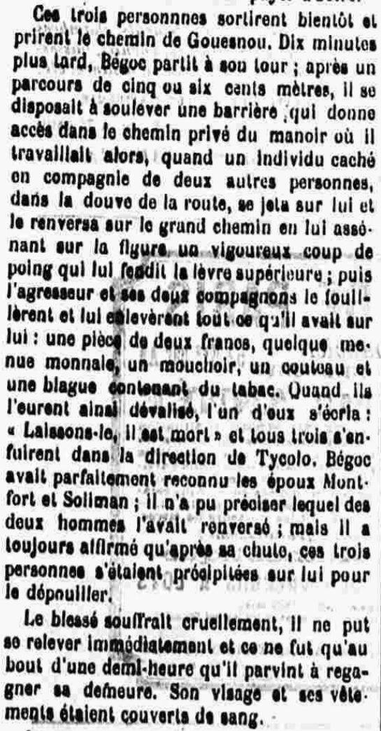 Montfort Jean Francois begoc soliman hanvec ploudalmezeau bagne nouvelle caledonie bagnard finistere