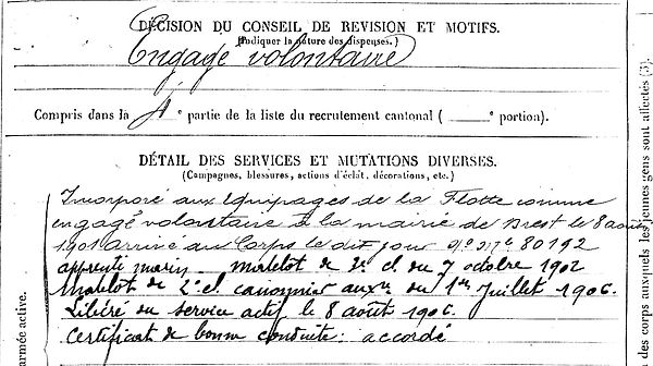 nicol jean françois brest oran algerie 14-18 Finistère Non Mort France Réformé maladie tuberculose suicide fusillé accident