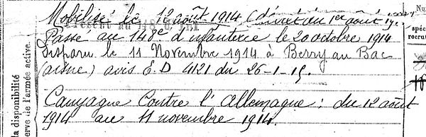BosserAlain Plzévet Guerre 1914 1918 14-18 Finistère Finistérien Mort pour la France Berry au Bac cote 108 Sapigneul Choléra Moscou Mauchamp