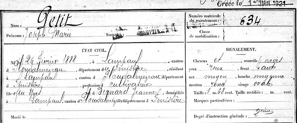 Petit Joseph Marie Lampaul ploudalmezeau patrick milan guerre 1914 1918 14 18 patrimoine histoire plouguin finistere saint pabu treouergat bretagne poilu marin