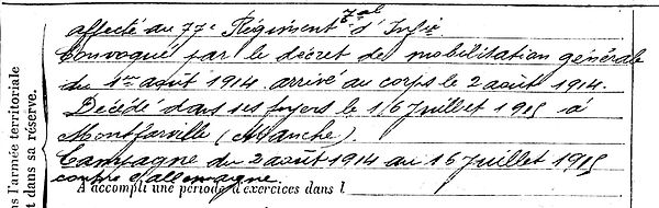 marzin rene plouguerneau montfarville manche 14-18 Finistère Non Mort France Réformé maladie tuberculose suicide fusillé accident