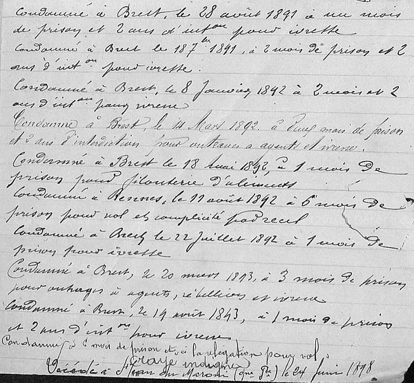 Castel Goulven saint divy brest bagne guyane bagnard finistere goualch