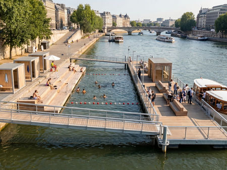 baignade et navigation, Seine, protection, chenal navigation, baignade en ville, baignade urbaine, baignade Paris