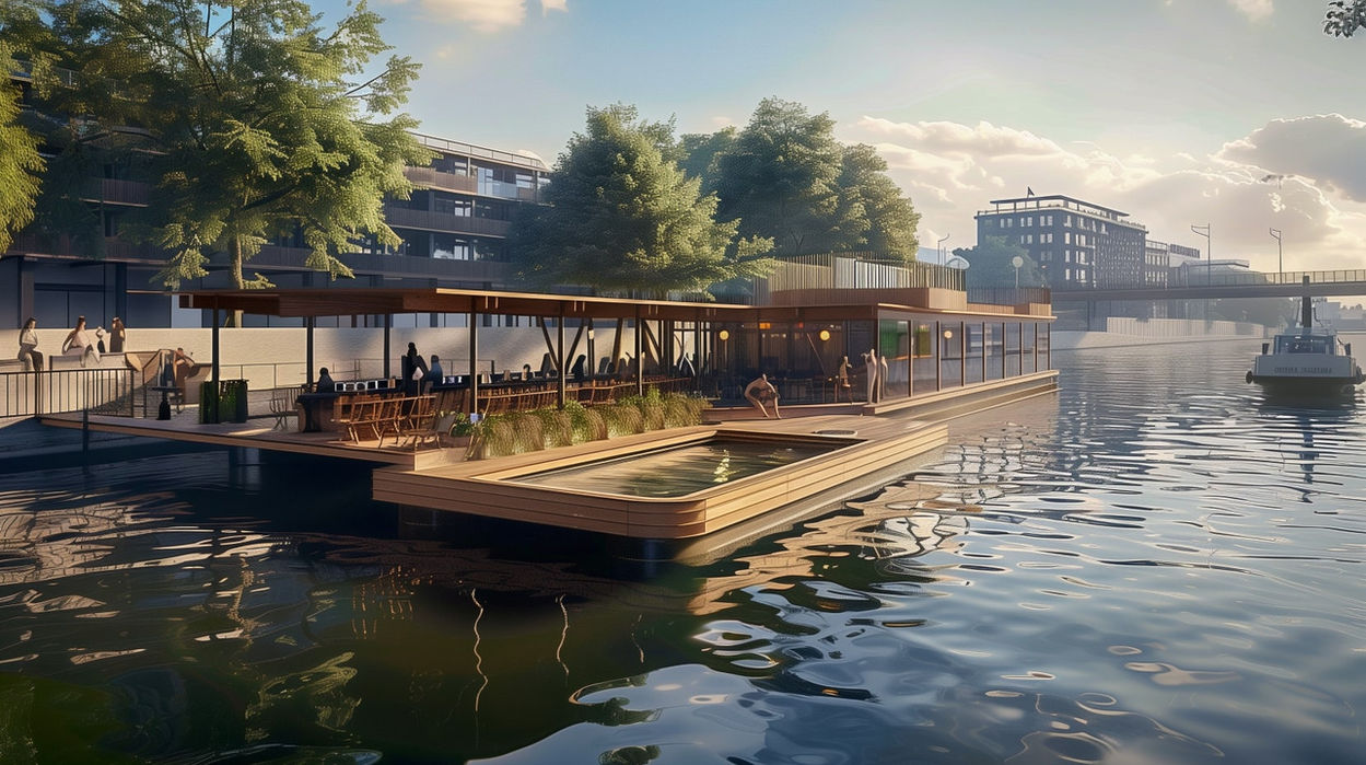 péniches et restaurants, baignade à paris, baignade en Seine, se baigner dans la Seine