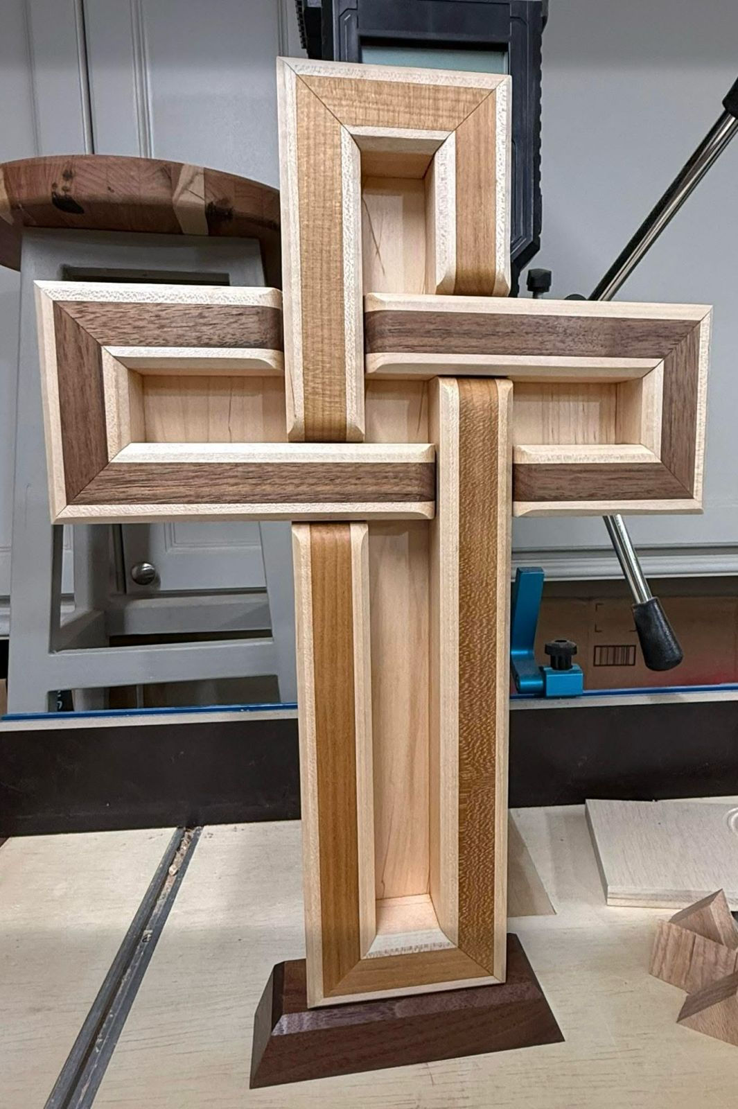 Woven Wooden Cross Wall Decor