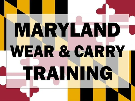 Maryland Wear and Carry Training Sign