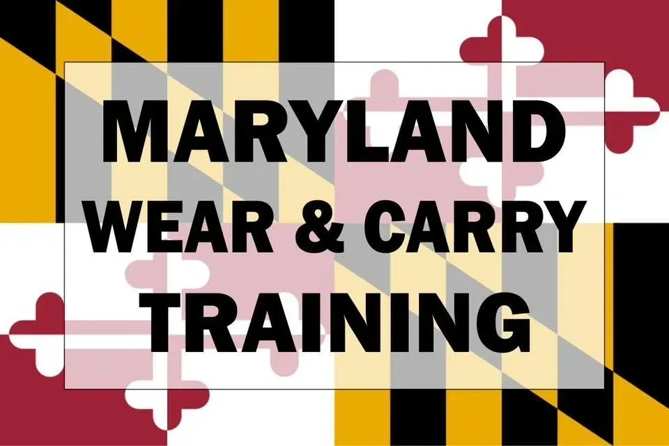Maryland Wear and Carry Training Sign