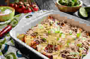 Traditional Mexican enchiladas