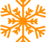 Orange Snowflake Icon