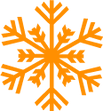 Detailed Orange Snowflake 2