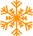 Detailed Orange Snowflake 2