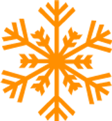 Detailed Orange Snowflake 2