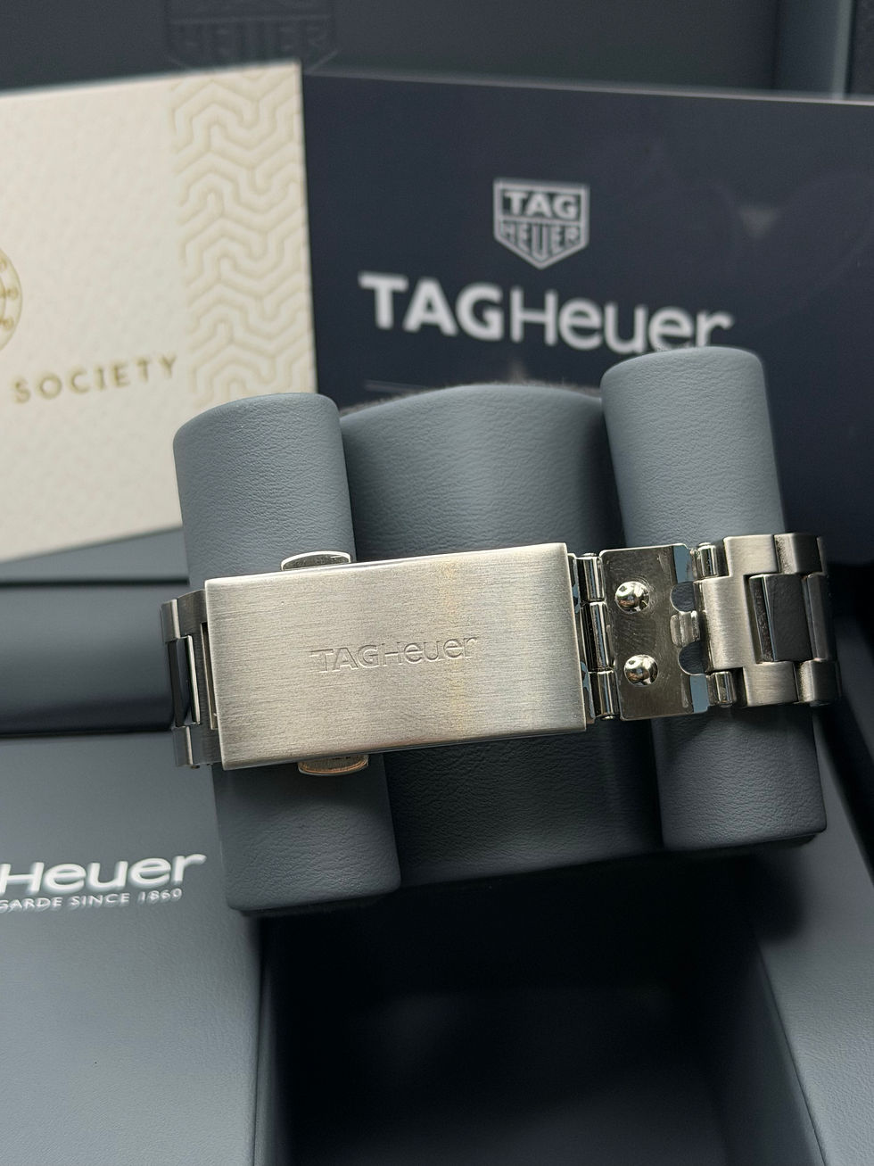 Thumbnail: Ladies tag Heuer Aquaracer with black MOP dial and diamond bezel 