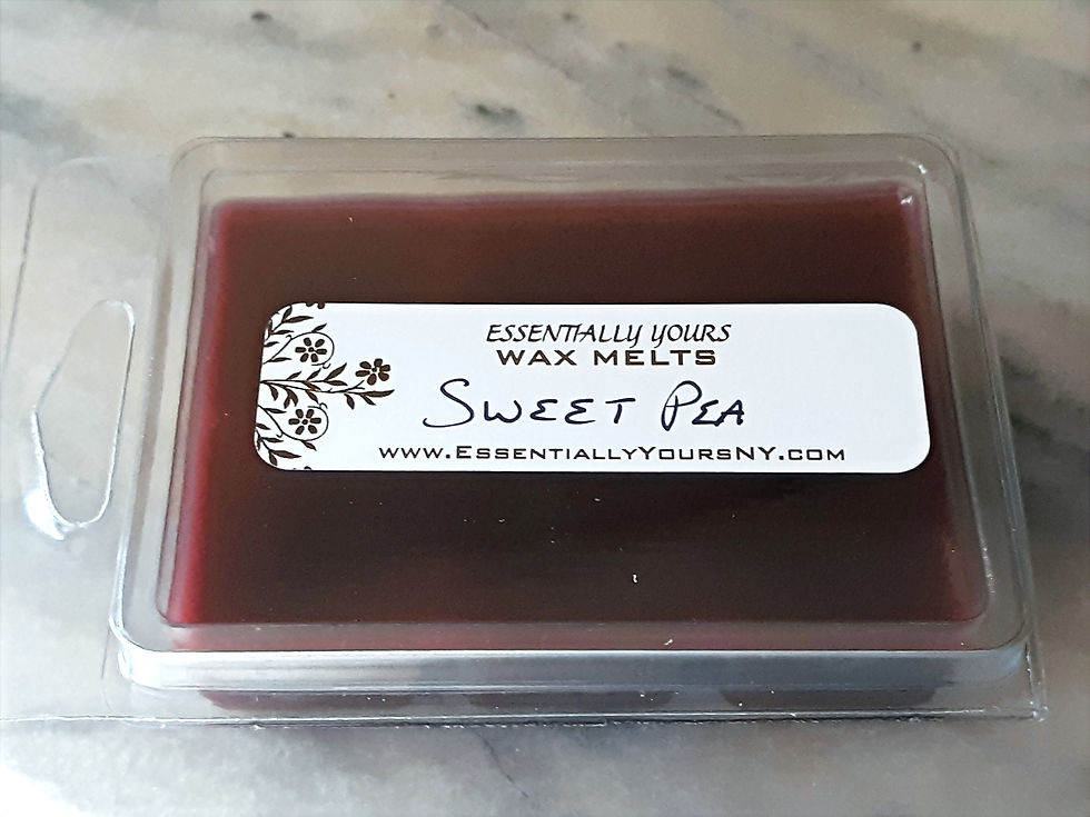 Thumbnail: Dark red colored Soy Blend Essential Oil infused wax melts.