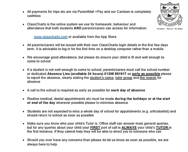Key information for New Parents Carers and Students for Entry September 2025 p5.jpg