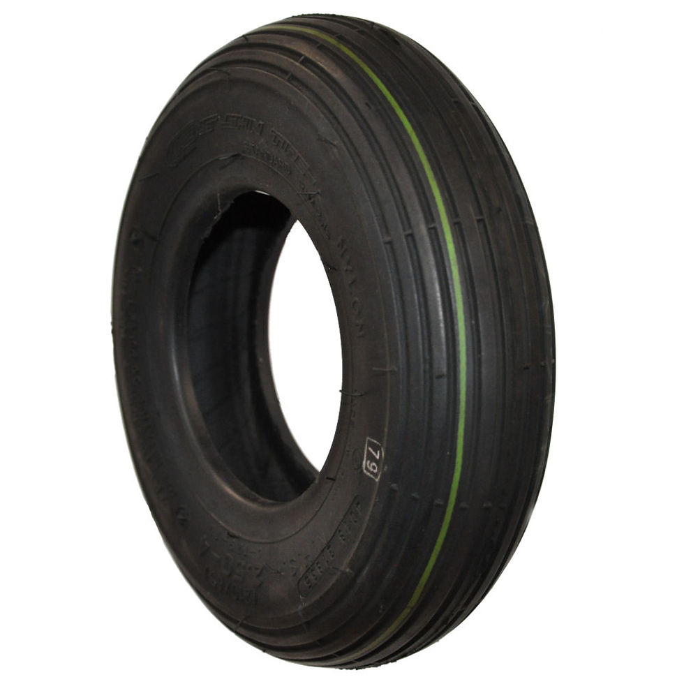 250 X 4 Black Powerchair Castor Rib Tyre