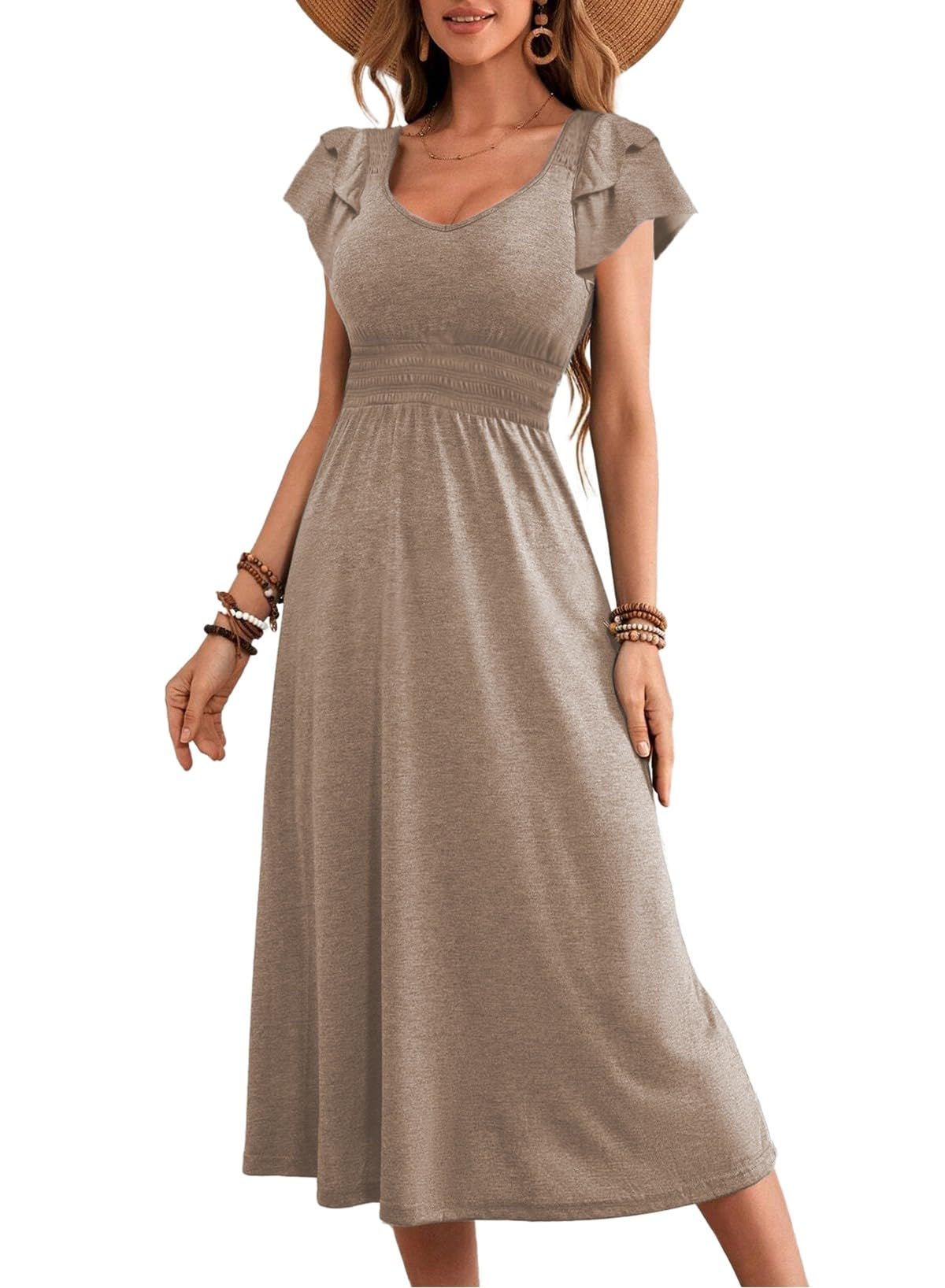 Dokotoo Spring Dresses for Women Casual 2024 Summer Fashion Wedding Guest Boho D