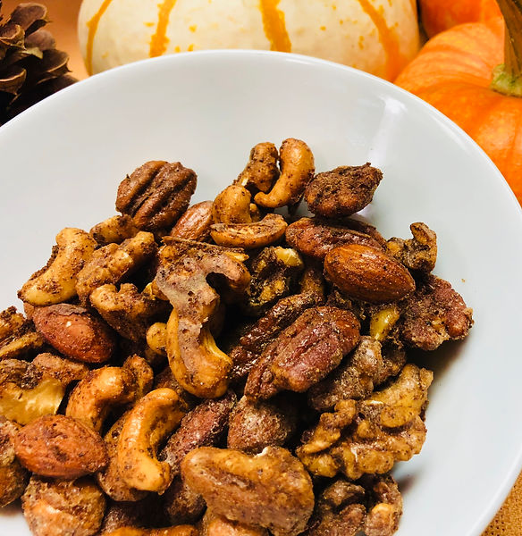 A delectable mixture of toasted nuts coated with a sweet honey glaze and aromatic spices, this delightful snack adds a delightful crunch to salads or stands alone as a tempting treat.