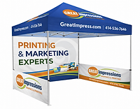 Custom printed event tents and canopy branding in Milwaukee WI