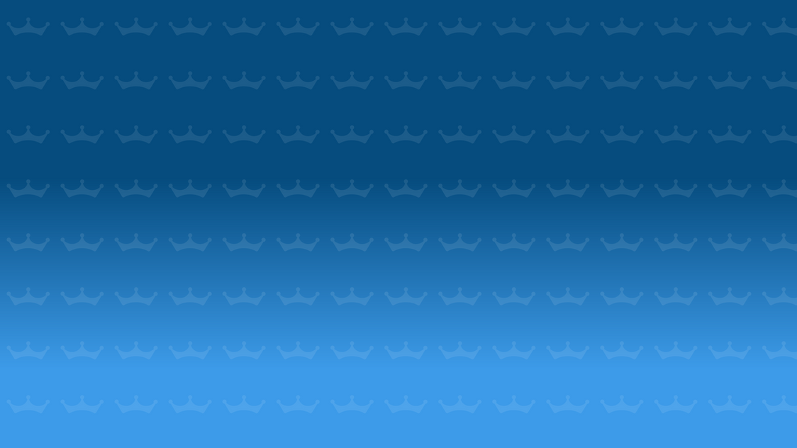 Blue gradient background with a repeating crown pattern, reinforcing the royal branding of Pre-Roll King.