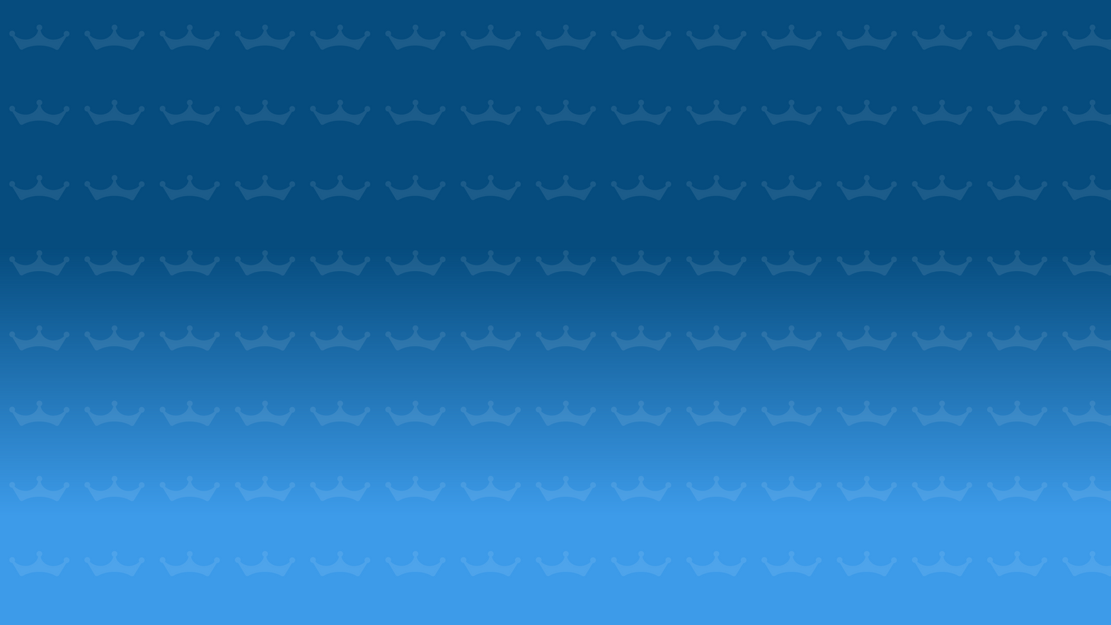 Blue gradient background with a repeating crown pattern, reinforcing the royal branding of Pre-Roll King.