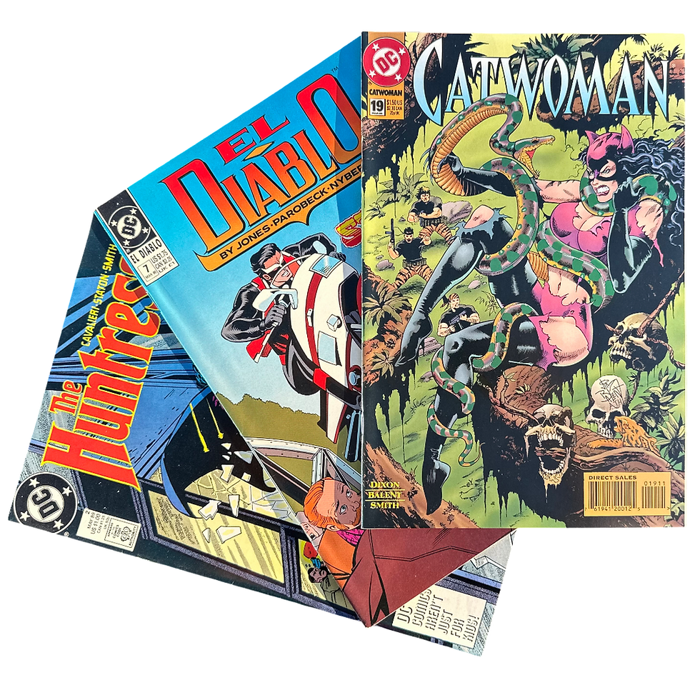 DC Comics 3-Pack Bundle - Catwoman / El Diablo / The Huntress