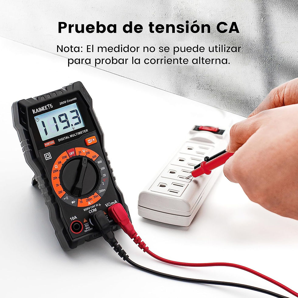 Thumbnail: KM100 Multímetro Digital, Polimetro para Medir Continuidad, Tensión en CA y C