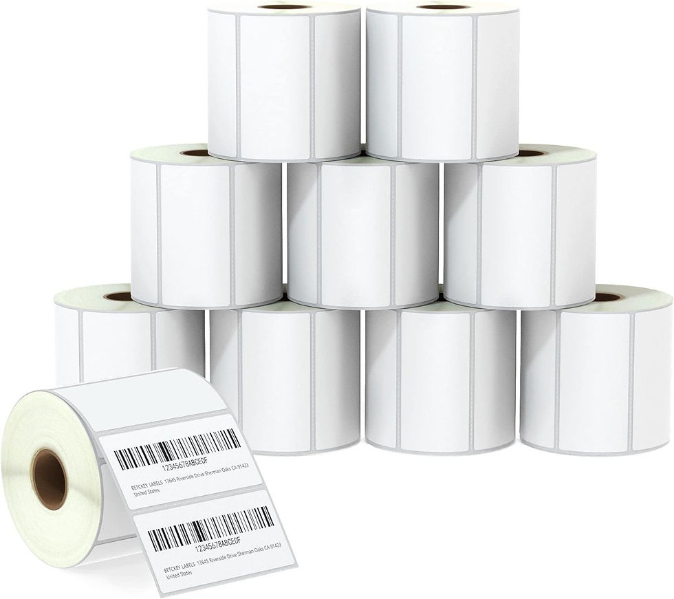 Miniatura: Etiquetas Térmicas 76 mm x 38 mm (3 em x 1,5 pol) perfuradas  para código de 