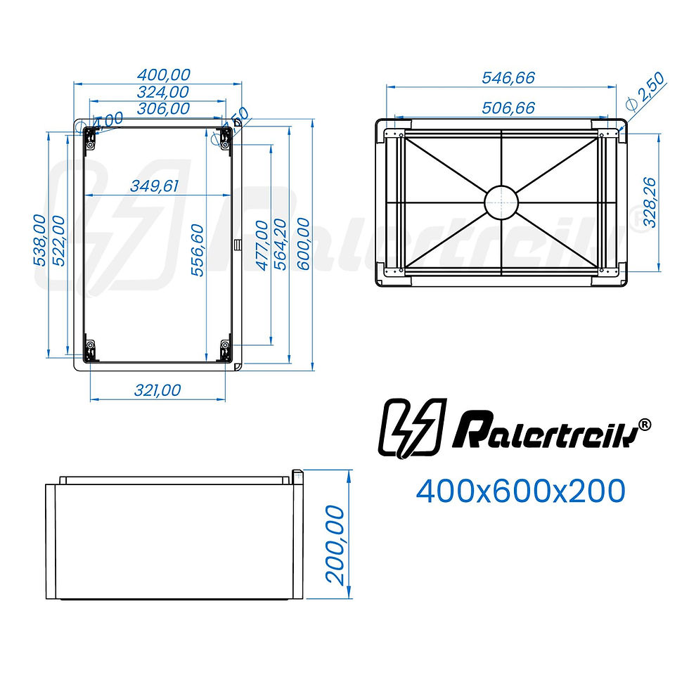 Thumbnail: Armario de Distribución para Pared 400 x 600 x 200 ip65